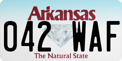 AR license plate 042WAF