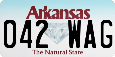 AR license plate 042WAG