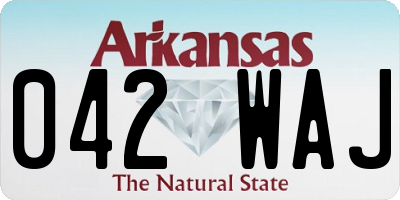 AR license plate 042WAJ
