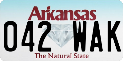 AR license plate 042WAK