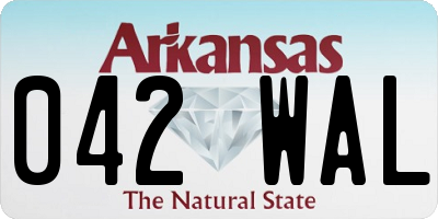 AR license plate 042WAL