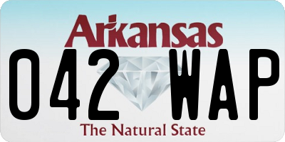 AR license plate 042WAP