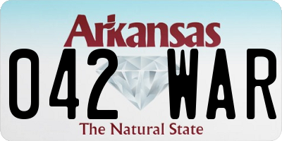 AR license plate 042WAR