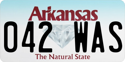 AR license plate 042WAS