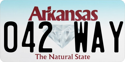 AR license plate 042WAY