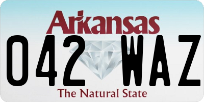 AR license plate 042WAZ