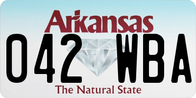 AR license plate 042WBA