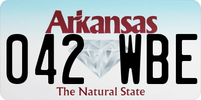 AR license plate 042WBE