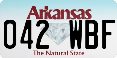 AR license plate 042WBF