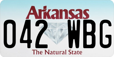 AR license plate 042WBG