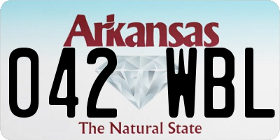 AR license plate 042WBL