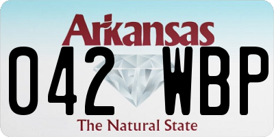 AR license plate 042WBP