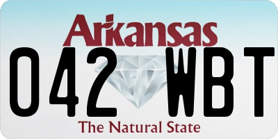 AR license plate 042WBT