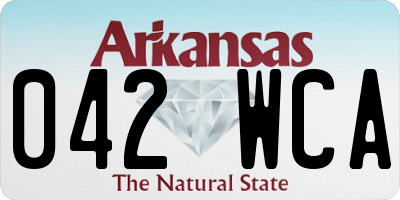 AR license plate 042WCA