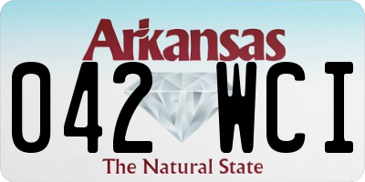 AR license plate 042WCI