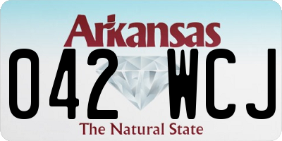 AR license plate 042WCJ