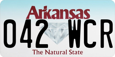 AR license plate 042WCR