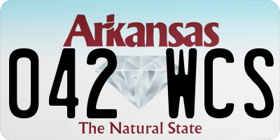 AR license plate 042WCS