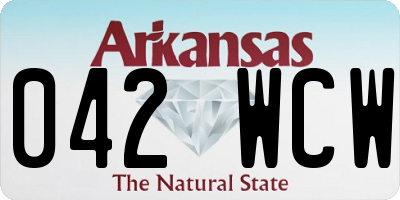 AR license plate 042WCW