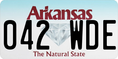 AR license plate 042WDE