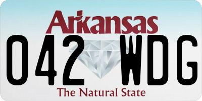 AR license plate 042WDG
