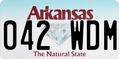 AR license plate 042WDM