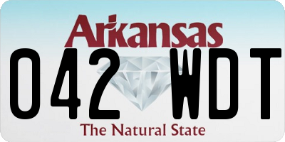 AR license plate 042WDT