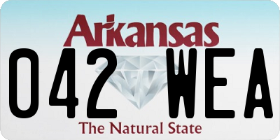 AR license plate 042WEA