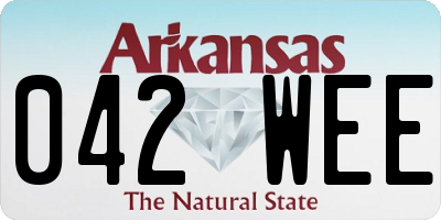 AR license plate 042WEE
