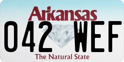 AR license plate 042WEF