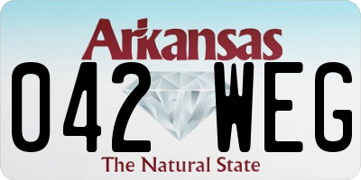 AR license plate 042WEG