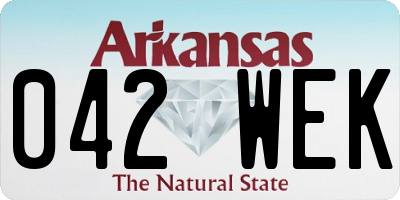 AR license plate 042WEK