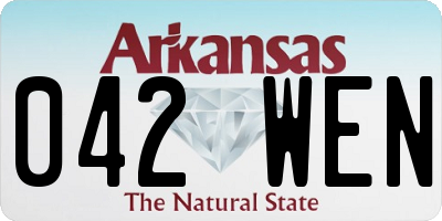 AR license plate 042WEN