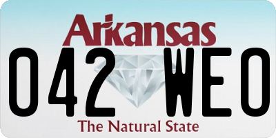 AR license plate 042WEO