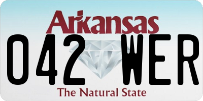 AR license plate 042WER