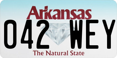 AR license plate 042WEY