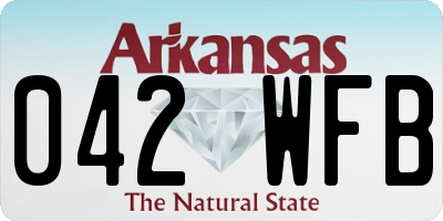 AR license plate 042WFB