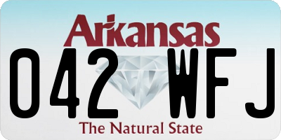 AR license plate 042WFJ