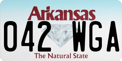 AR license plate 042WGA