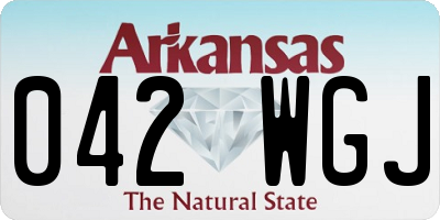AR license plate 042WGJ