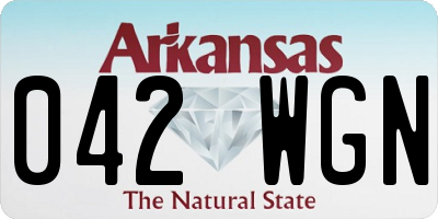AR license plate 042WGN