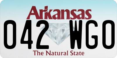 AR license plate 042WGO
