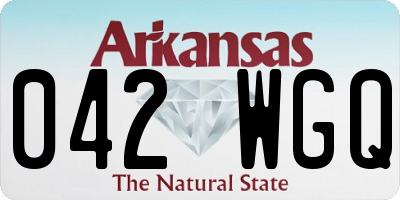 AR license plate 042WGQ