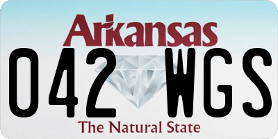 AR license plate 042WGS