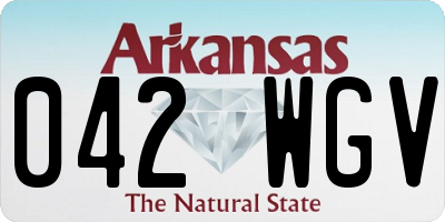 AR license plate 042WGV