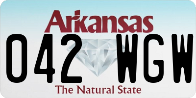 AR license plate 042WGW