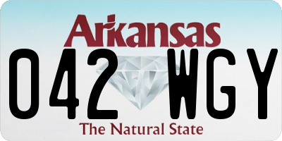 AR license plate 042WGY
