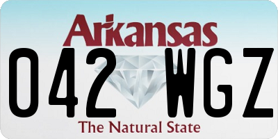 AR license plate 042WGZ