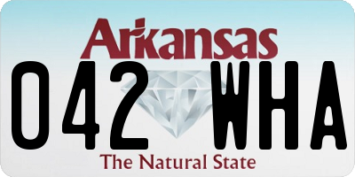 AR license plate 042WHA