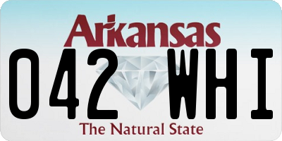 AR license plate 042WHI